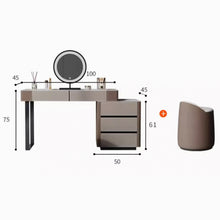 Muatkan imej ke dalam penonton Galeri, Olsen Slate Dressing Table Set With Side Cabinet 0.8m to 1.2m