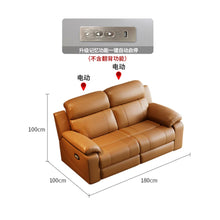 Muatkan imej ke dalam penonton Galeri, Robles Elerctric Manual Recliner With Cup Holder Function Leather Sofa