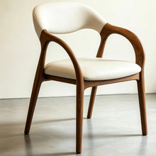 Load image into Gallery viewer, Louise Curve Arm Wooden Frame Dining Chair