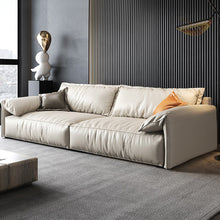 将图片加载到图库查看器,Hoffman Full Leather Italian Style Modern Sofa