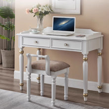 Muatkan imej ke dalam penonton Galeri, Alisa American Solid White Wood Design Study Work Desk