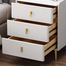 Muatkan imej ke dalam penonton Galeri, Lawrence Gold 3 Drawers Bedside Table