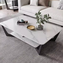 Muatkan imej ke dalam penonton Galeri, Fleur 2 Tier Slate Top Coffee Table