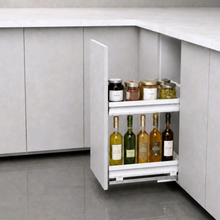 将图片加载到图库查看器,MIRAI Layers Bottom Mounted Pull Out Basket With Anti - Slip Mat - White