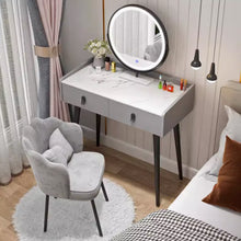 Muatkan imej ke dalam penonton Galeri, Sosa Minimalist Slate Top Dressing Table Set 0.6m to 1.2m