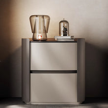 Muatkan imej ke dalam penonton Galeri, Kyan Slate Top 2 Drawers PU Bedside Table