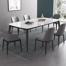 Muatkan imej ke dalam penonton Galeri, Torres Sintered Stone Slate Designer Slim Leg Dining Table 1.4m to 1.8m