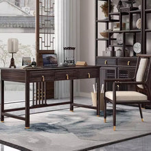 Muatkan imej ke dalam penonton Galeri, Gillespie Chinese Style Ebony Wood Study Work Desk