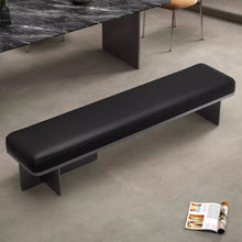 Load image into Gallery viewer, Pedro Leather Designer Bench Stainless Steel Leg