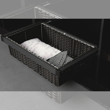 将图片加载到图库查看器,MIRAI Rattan Closet Basket With Soft Close Slide (Dark Grey)