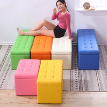 将图片加载到图库查看器,Catrin PU Leather Storage Bench Shoe Seat