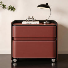 Load image into Gallery viewer, Hilario Soft Padding Leather Bedside Table With Wheels