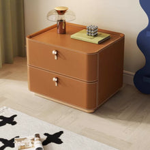 Load image into Gallery viewer, Nolan Saddle Leather Modern Wood Nightstand