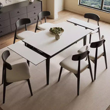 Muatkan imej ke dalam penonton Galeri, Troy White Slate Extendable Dining 1.2m to 2m