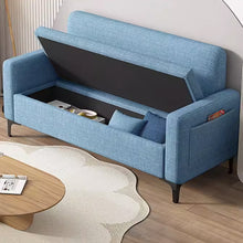 将图片加载到图库查看器,Marino Storage Fabric Sofa with Side Pocket and Pillow