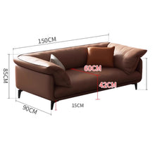 Muatkan imej ke dalam penonton Galeri, Adriano PU Leather Cushion Arm Sofa