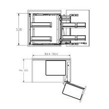 将图片加载到图库查看器,MIRAI Magic Corner Basket With Soft Closing Slide - Dark Grey