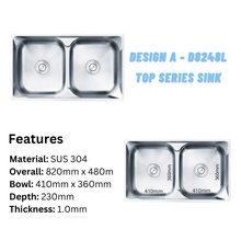 将图片加载到图库查看器,LEVANZO Double & Triple Top Series Sink