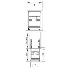 Muatkan imej ke dalam penonton Galeri, MIRAI Function Storage Drawer Aluminium Basket (Attach With Door)