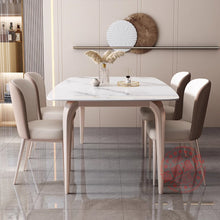 将图片加载到图库查看器,Flora Glossy Slate Designer Leg Dining Table 1.2m to 1.8m