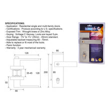 Muatkan imej ke dalam penonton Galeri, LOCGUARD XTRA Double Protection Security Lever Set GP101 GP111