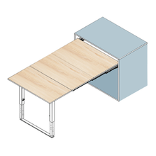 Muatkan imej ke dalam penonton Galeri, MIRAI Pull Out Table With Folding Leg