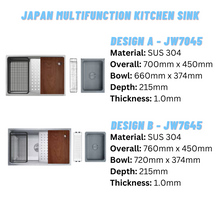 将图片加载到图库查看器,LEVANZO Japan Multifunction Kitchen Sink