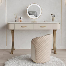 Muatkan imej ke dalam penonton Galeri, Juliette Luxury Desiger Gold Dressing Table Set 0.9m to 1.5m