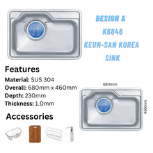 将图片加载到图库查看器,LEVANZO Keun-San Korea Sink