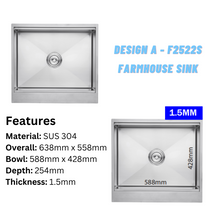 将图片加载到图库查看器,LEVANZO Farmhouse Sink