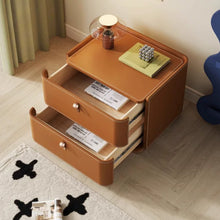 Load image into Gallery viewer, Nolan Saddle Leather Modern Wood Nightstand