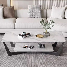 Muatkan imej ke dalam penonton Galeri, Fleur 2 Tier Slate Top Coffee Table