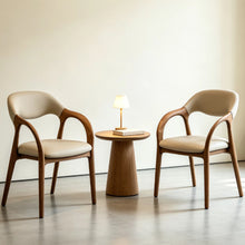 Load image into Gallery viewer, Louise Curve Arm Wooden Frame Dining Chair