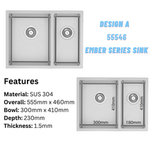 将图片加载到图库查看器,LEVANZO Ember Series Double Signature Sink