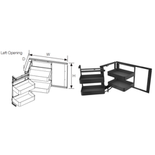 Muatkan imej ke dalam penonton Galeri, MIRAI Magic Corner Basket With Soft Closing Slide - Dark Grey