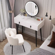 Muatkan imej ke dalam penonton Galeri, Sosa Minimalist Slate Top Dressing Table Set 0.6m to 1.2m