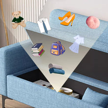 将图片加载到图库查看器,Marino Storage Fabric Sofa with Side Pocket and Pillow