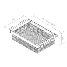 将图片加载到图库查看器,MIRAI Rattan Closet Basket With Soft Close Slide (Dark Grey)