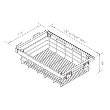 Muatkan imej ke dalam penonton Galeri, MIRAI Wire Closet Basket With Soft Close Slide (Dark Grey)