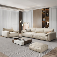 将图片加载到图库查看器,Hoffman Full Leather Italian Style Modern Sofa