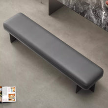 Load image into Gallery viewer, Pedro Leather Designer Bench Stainless Steel Leg