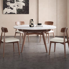Muatkan imej ke dalam penonton Galeri, Hart Extendable Round Rectangle Sintered Stone Dining Table 1.2m to 1.5m