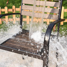 Muatkan imej ke dalam penonton Galeri, Leighton Wooden Metal Table Stackable Chairs Outdoor Furniture