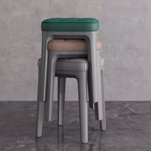 Muatkan imej ke dalam penonton Galeri, Ellena PU Leather Cushion Stackable Stool