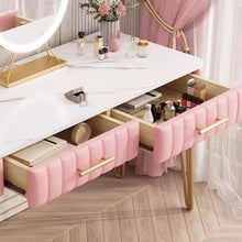 Muatkan imej ke dalam penonton Galeri, Marilyn Princess Style Gold Legs Dressing Table Set 0.6m to 1m