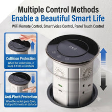 将图片加载到图库查看器,Smart Pop-Up Desk Socket – Waterproof 16A EU Outlet with Electric Lift
