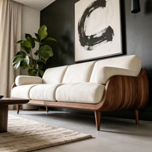 Load image into Gallery viewer, Refugio Premium Luxury Solid Wood Fabric Cushion Sofa