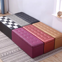 将图片加载到图库查看器,Catrin PU Leather Storage Bench Shoe Seat