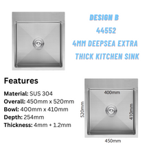 将图片加载到图库查看器,LEVANZO 4mm Extra-Thick Sink