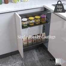 将图片加载到图库查看器,MIRAI Side Pull Out Basket With Undermount Soft Closing Slide - Dark Grey